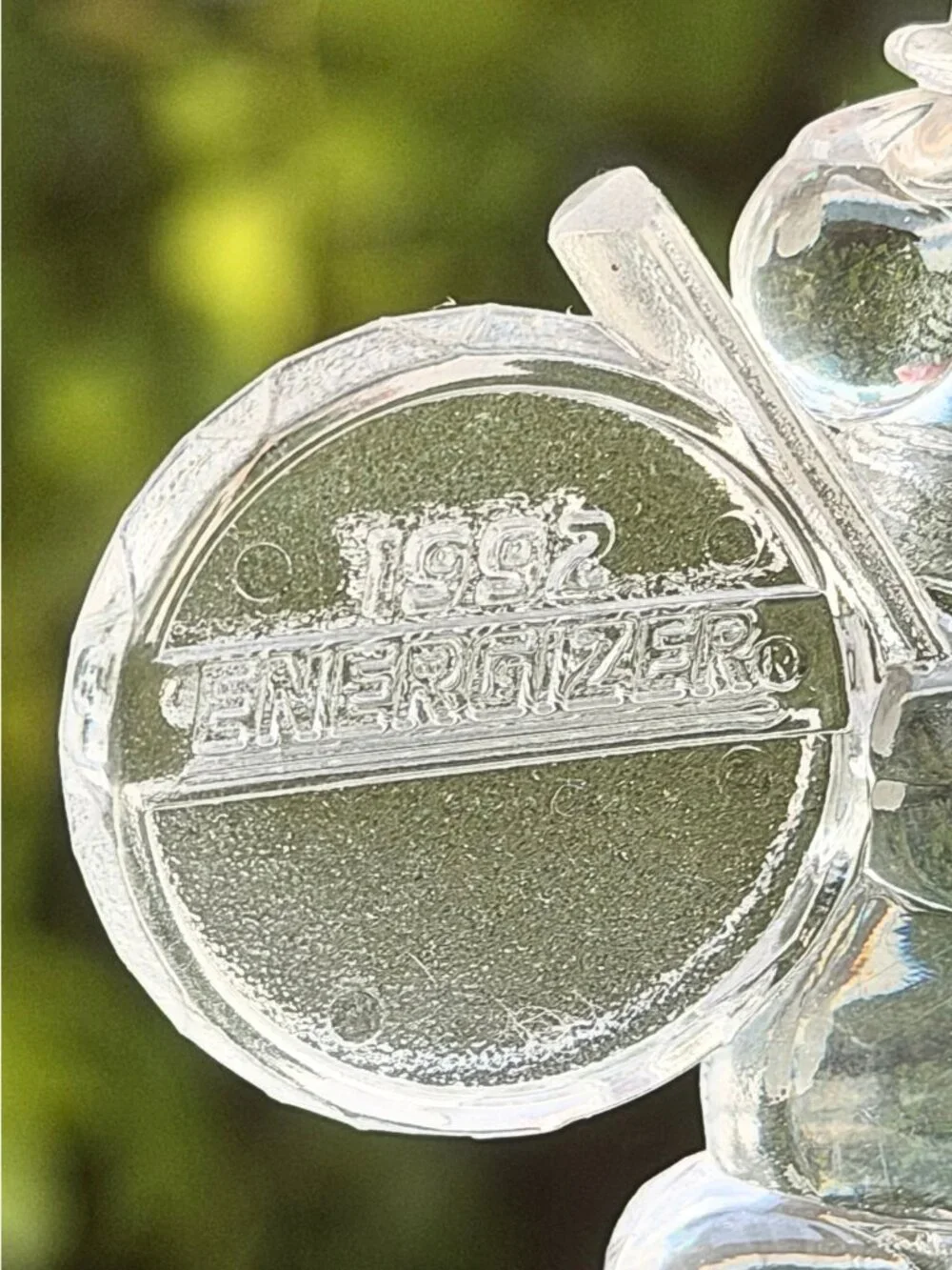 Vintage 1992 Energizer Bunny Drummer Clear Christmas Ornament Limited Edition